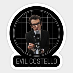 Elviscostell grey Sticker